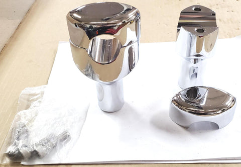 Suzuki Kawasaki Yamaha Straight Aluminum 1 1/4" Handlebar RISERS Hefty Mohawk 3"