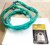 New 6' Steel Chain Green Plastic Guard Master Maximum Security Padlock #3-D keys