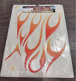 Liquid Flames 3-Dimensional Decal Motorcycle Helmet Tank Vehicle Exterior Graphi