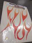 Liquid Flames 3-Dimensional Decal Motorcycle Helmet Tank Vehicle Exterior Graphi
