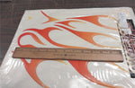 Liquid Flames 3-Dimensional Decal Motorcycle Helmet Tank Vehicle Exterior Graphi