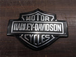 New Left Side OEM Black Chrome Harley  Tank Emblem Badge Bar & Shield FXR 14109-