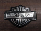New Left Side OEM Black Chrome Harley  Tank Emblem Badge Bar & Shield FXR 14109-