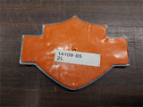 New Left Side OEM Black Chrome Harley  Tank Emblem Badge Bar & Shield FXR 14109-