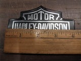 New Left Side OEM Black Chrome Harley  Tank Emblem Badge Bar & Shield FXR 14109-