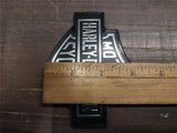 New Left Side OEM Black Chrome Harley  Tank Emblem Badge Bar & Shield FXR 14109-