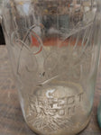 Vintage Ball Mason Jar Lot of 3 Blue Glass Zinc Lid Fluted Glass Perfect Mason
