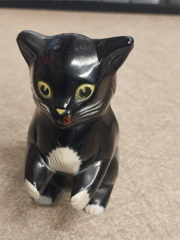 Vintage 1950's F&F Mold & Die Works Black Cat Saltshaker Dayton Ohio