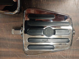 Chrome Rubber Harley Davidson Mini Foot Board Wide Footrest Pegs