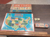 Vintage 1960's Milton Bradley Game of the States Board Game Made in USA Used
