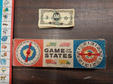 Vintage 1960's Milton Bradley Game of the States Board Game Made in USA Used