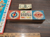 Vintage 1960's Milton Bradley Game of the States Board Game Made in USA Used