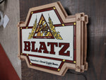 Vtg 1977 Blatz America's Great Light Beer Lighted Advertising Sign Working Plast