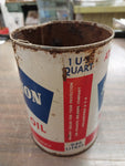 Atlantic Motor Oil Can Advertising Sign Aviation Aircraft Richfield Oil Empty