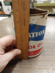 Atlantic Motor Oil Can Advertising Sign Aviation Aircraft Richfield Oil Empty