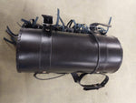 Black 11X5 Fringe Leather Tool Roll Fork Bag Harley Honda Motorcycle Sportster