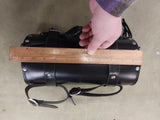 Black 11X5 Fringe Leather Tool Roll Fork Bag Harley Honda Motorcycle Sportster