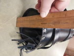 Black 11X5 Fringe Leather Tool Roll Fork Bag Harley Honda Motorcycle Sportster