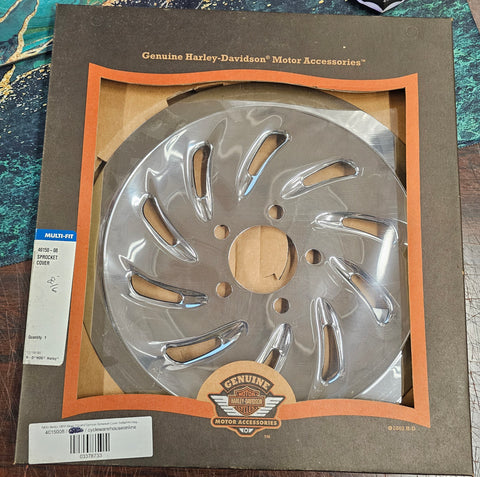 OEM Harley Davidson Gloss Chrome Sprocket Cover NOS Softail Heritage 40150-08