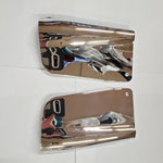 New Chrome Old Style front fork headlight tins 1980-1984 Harley Hydraglide FL