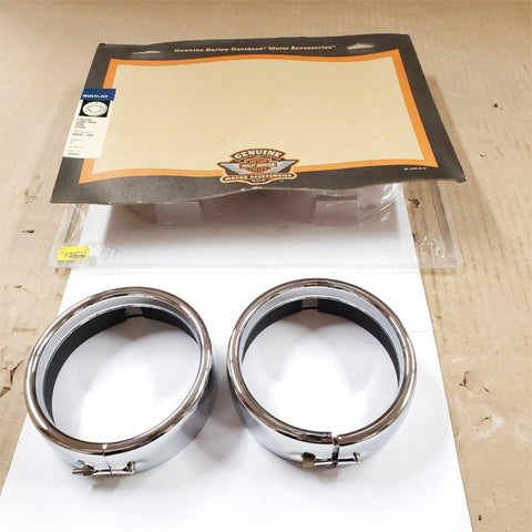 OEM Harley Davidson Chrome Passing Lamp Trim Ring FXD Heritage Touring 69622-99B
