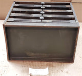 Vtg Shurhit Ignition parts Metal Cabinet Advertising Sign Garage Service station