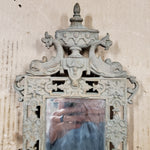 Antique 19th Century Ornate Loius XIV Dolphin Brass Mirrored Candle Sconce