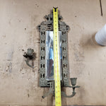 Antique 19th Century Ornate Loius XIV Dolphin Brass Mirrored Candle Sconce