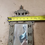 Antique 19th Century Ornate Loius XIV Dolphin Brass Mirrored Candle Sconce