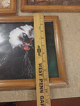3 Regal Rooster Framed Pictures White Black 11.5"BY 9.5" Wall Decor