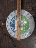 Vtg Seagrams Gin Always Perfect Advertising Thermometer Pocket Watch Metal Sign!