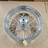Front Rear Spoke Wheel Harley Shovelhead FLH FX 1973-1981 3.00x16 Chrome Damaged