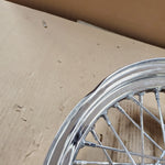 Front Rear Spoke Wheel Harley Shovelhead FLH FX 1973-1981 3.00x16 Chrome Damaged