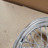 Front Rear Spoke Wheel Harley Shovelhead FLH FX 1973-1981 3.00x16 Chrome Damaged