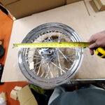 Front Rear Spoke Wheel Harley Shovelhead FLH FX 1973-1981 3.00x16 Chrome Damaged