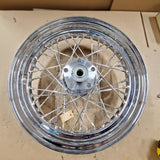 Front Rear Spoke Wheel Harley Shovelhead FLH FX 1973-1981 3.00x16 Chrome Damaged