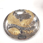 OEM 1992-07 Live To Ride Gas cap Door cover Harley FLH Ultra Classic Gold Chrome