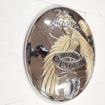 OEM 1992-07 Live To Ride Gas cap Door cover Harley FLH Ultra Classic Gold Chrome