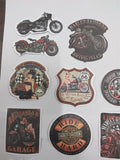 50 Assorted Harley Motorcycle Stickers Chopper Ladies Eagles Ride Skulls Garage