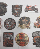 50 Assorted Harley Motorcycle Stickers Chopper Ladies Eagles Ride Skulls Garage
