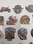 50 Assorted Harley Motorcycle Stickers Chopper Ladies Eagles Ride Skulls Garage