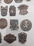 50 Assorted Harley Motorcycle Stickers Chopper Ladies Eagles Ride Skulls Garage