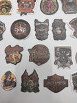 50 Assorted Harley Motorcycle Stickers Chopper Ladies Eagles Ride Skulls Garage