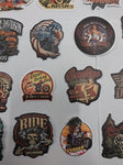 50 Assorted Harley Motorcycle Stickers Chopper Ladies Eagles Ride Skulls Garage