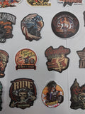 50 Assorted Harley Motorcycle Stickers Chopper Ladies Eagles Ride Skulls Garage