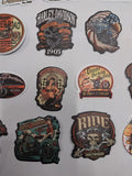 50 Assorted Harley Motorcycle Stickers Chopper Ladies Eagles Ride Skulls Garage