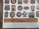 50 Assorted Harley Motorcycle Stickers Chopper Ladies Eagles Ride Skulls Garage