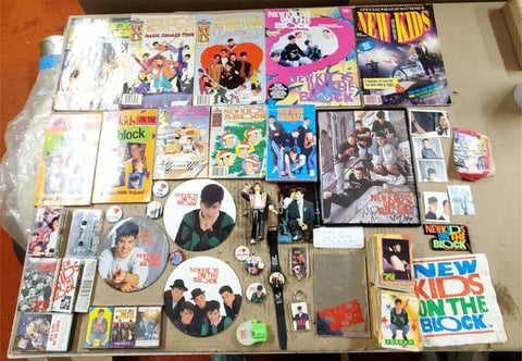 New Kids on the Block Picture Pins Books Cassette Tapes Patch Watch Action Figur