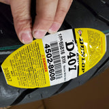 New Dunlop Tire D407 180/65B16 Slim Whitewall 16" Rear Wheel Tire Touring Harley