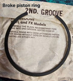 OEM Harley Davidson 0.010 OS Piston Ring Pin Assembly NOS Sportster XLH 22253-86